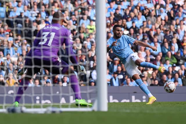Mahrez scored with a well-timed volley on Saturday. Credit: Getty.