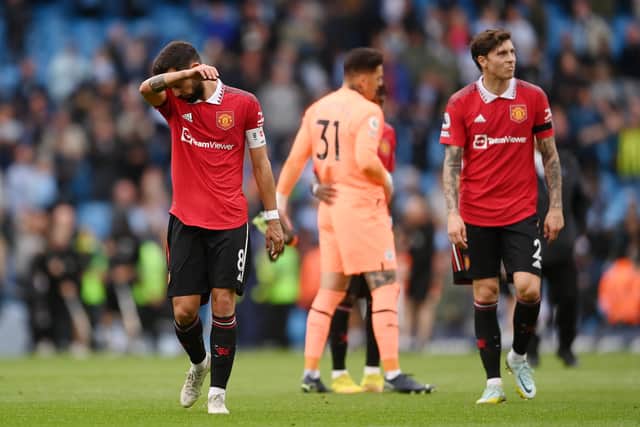 United had a day to forget at the Etihad last week. Credit: Getty.