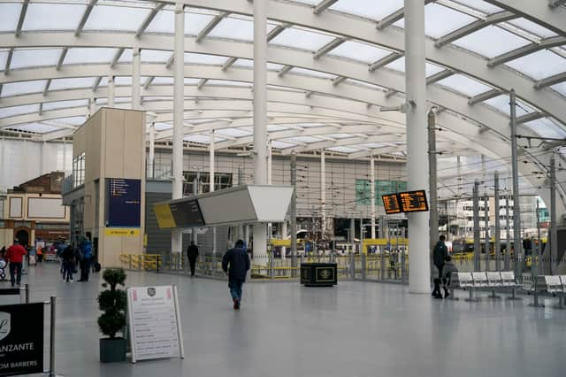 Manchester Victoria Station pictured previously Credit: Getty