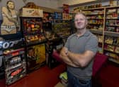The biggest collection of James Bond memorbilia is owned by Nick Bennett in Leigh Credit: SWNS