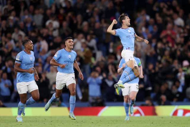 John Stones was among City’s scorers against Dortmund at the Etihad Stadium last month. Credit: Getty.