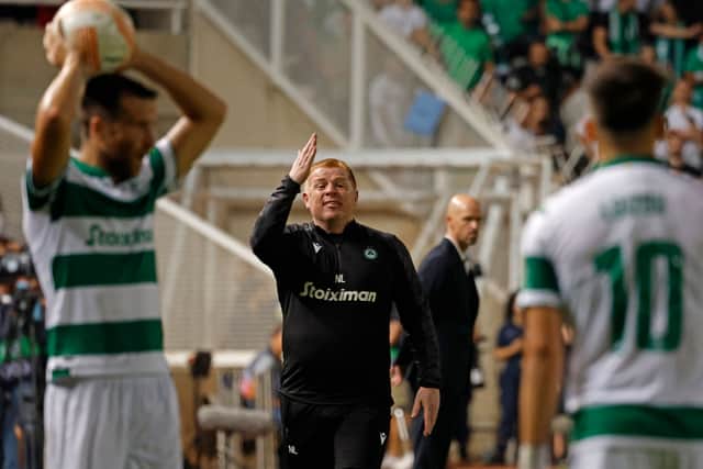 Ex-Celtic manager Neil Lennon is in charge of Omonia. Credit: Getty.