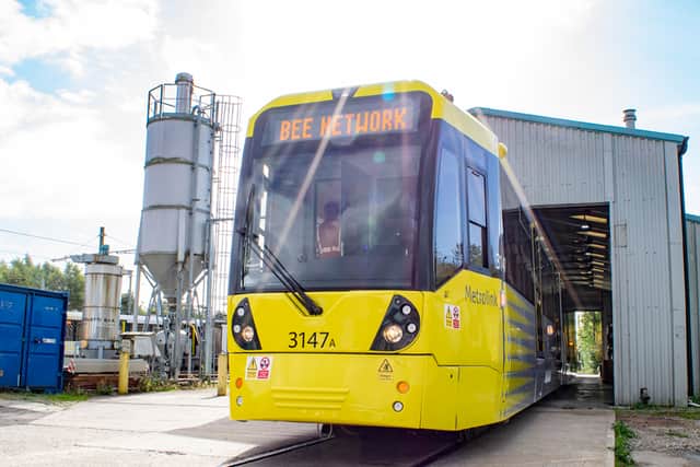 The last of the 27 new Metrolink trams at the Queen's Road depot
