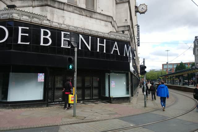 The old Debenhams is at a prominent spot in Manchester city centre