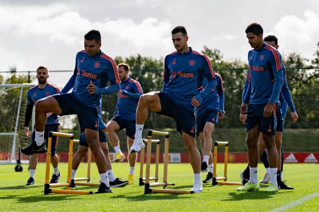 Varane trained earlier this week but wasn’t involved in Wednesday’s session. Credit: Getty.
