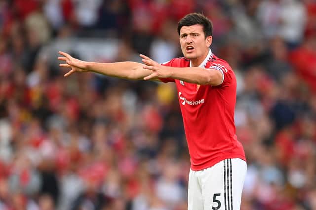 Harry Maguire could be back in training next week, according to Erik ten Hag. Credit: Getty.