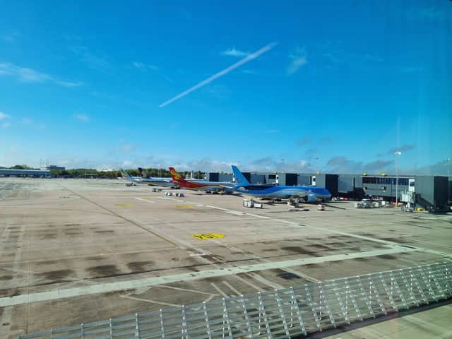 Planes at Manchester Airport