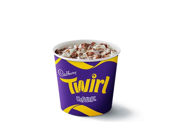 The Twirl McFlurry is also launching at McDonald’s this month. Pic: McDonald’s.