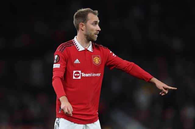 Christian Eriksen missed Manchester United's Premier League game with Newcastle United due to illness. Credit: Getty.