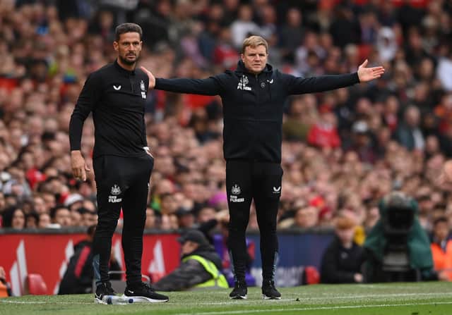Eddie Howe was not pleased his side weren’t awarded a penalty in the first half. Credit: Getty.