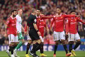 Eddie Howe felt Craig Pawson was right to rule out a Manchester United goal in the second half on Sunday. Credit: Getty.