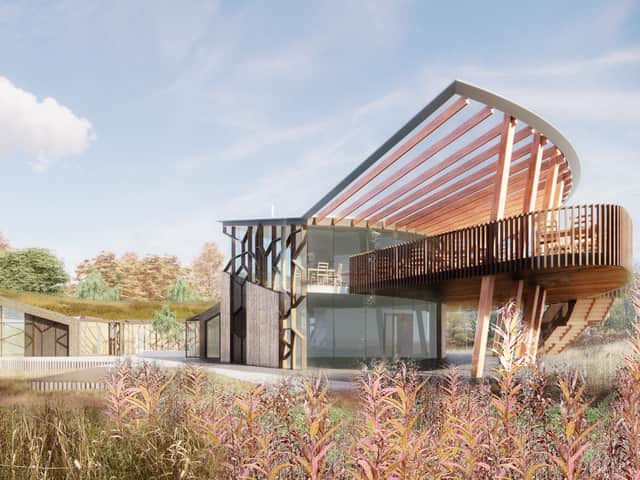 An image of the proposed visitor centre at Northern Roots. Photo: JDDK Architects