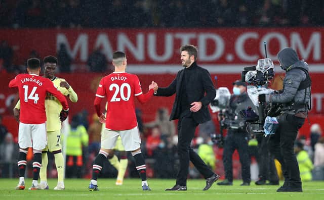 Carrick guided United to two wins and a draw during his three games in caretaker charge of the club. Credit: Getty.