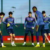 Marcus Rashford was back in Manchester United training on Monday. Credit: Getty.