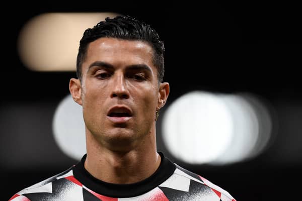 Cristiano Ronaldo stormed off early in the win over Tottenham. Credit: Getty.