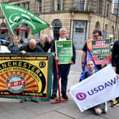 The RMT union has announced three days of strike action set to take place at the start of November - much like this picket line in Manchester a few months earlier.