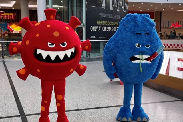 The two monster characters at the Manchester Arndale