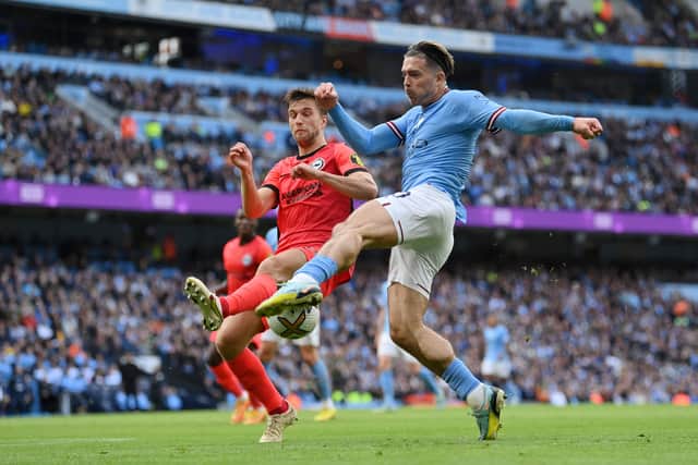 Jack Grealish returned to City’s starting XI against Brighton. Credit: Getty.