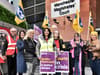 Picket line at Manchester court as staff take part in nine days of strike action over controversial IT system