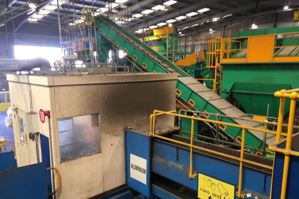 The Materials Recovery Facility (MRF) at Longley Lane, Manchester. Credit: LDRS