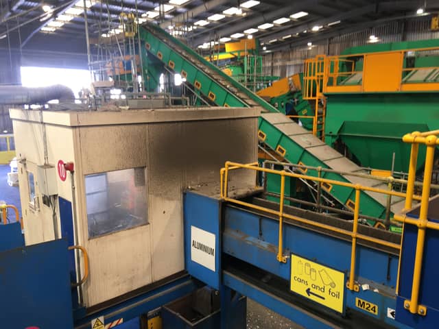 The Materials Recovery Facility (MRF) at Longley Lane, Manchester. Credit: LDRS
