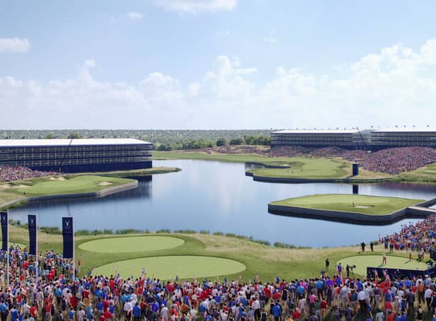 <p>A CGI impression of how a Ryder Cup at Hulton Park could look. Credit: Peel L&P</p>