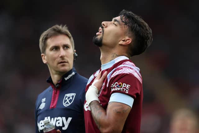 Paqueta is struggling with a shoulder injury. Credit: Getty.
