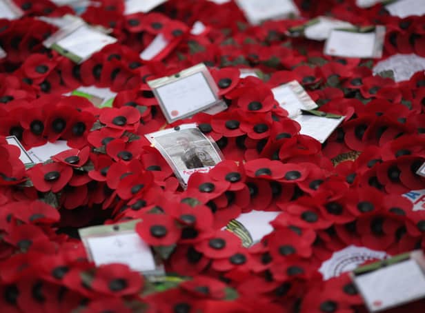 Wreaths lay at the foot of the Cenotaph after the Remembrance Day (getty images)