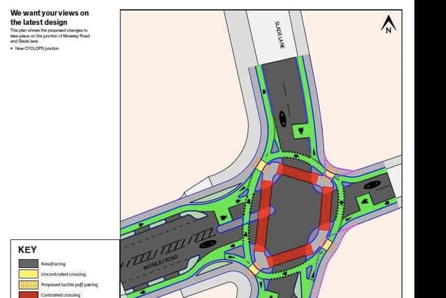 A previous plan for a Cyclops junction as part of the active travel neighbourhood in Burnage