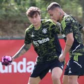 Victor Lindelof and Antony missed Sunday’s Premier League encounter with West Ham. Credit: Getty.