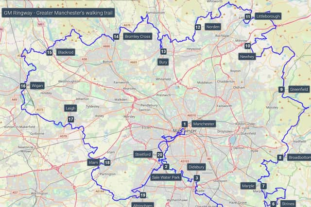 The route of the GM Ringway