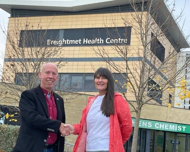 Labour group leader Coun Nick Peel with Coun Bev Fletcher