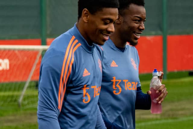 Martial’s return to training came as something of a surprise on Monday. Credit: Getty.