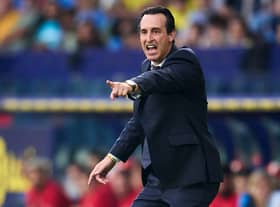 Unai Emery will be charge for Aston Villa’s clash with Manchester United. Credit: Getty.