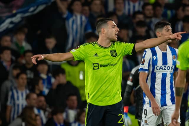 Dalot has impressed under Ten Hag this season. Credit: Getty.
