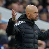 Erik ten Hag criticsed Manchester United’s habit of crossing in Sunday’s 3-1 loss against Aston Villa. Credit: Getty.