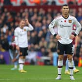 Cristiano Ronaldo was captain for Manchester United’s visit to Aston Villa. Credit: Getty.
