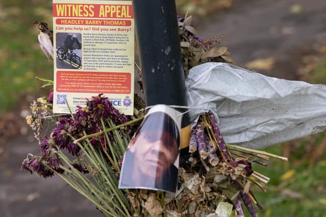 The appeal for people to help police investigating the death of Barry Thomas