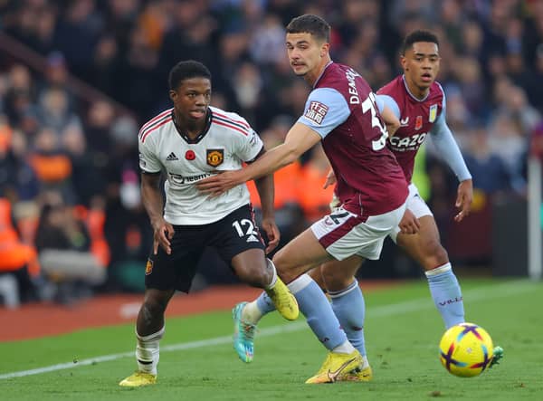 Leander Dendoncker is missing for Aston Villa while United will hope Jadon Sancho and Antony are free. Credit: Getty.