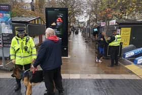 Police at Manchester Christmas markets