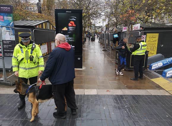 Police at Manchester Christmas markets