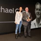 Michael Quinn was presented with an Uber Hero Award. Image: Uber UK.