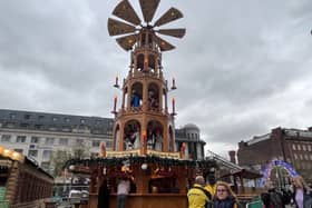 Manchester Christmas Markets in the Winter Gardens at Piccadilly Gardens