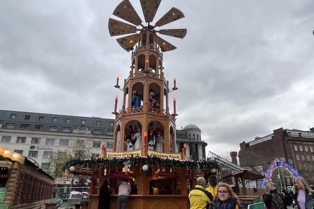 Manchester Christmas Markets in the Winter Gardens at Piccadilly Gardens Credit: Sofia Fedeczko