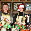 Laura and Eileen sell gin on the Riverside Craft Spirits stall 