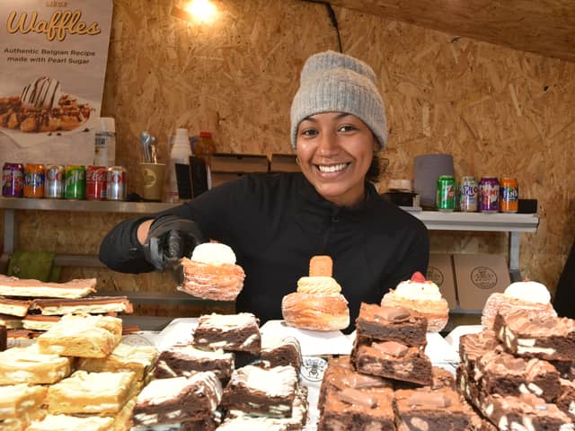 Waffles and more sweet treats on offer at the Piccadilly Bakes stall