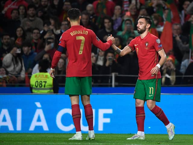 Cristiano Ronaldo and Bruno Fernandes are in the Portugal squad. Credit: Getty.
