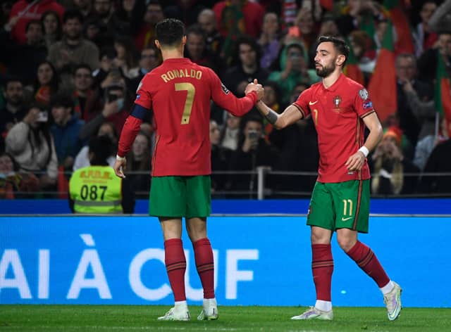 Cristiano Ronaldo and Bruno Fernandes are in the Portugal squad. Credit: Getty.