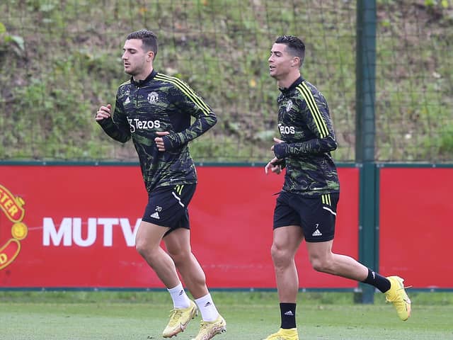 Diogo Dalot is out for the Fulham game and Cristiano Ronaldo is a major doubt. Credit: Getty.