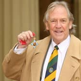 David English, with his CBE medal, awarded by the Princess Royal at an investiture ceremony at Buckingham Palace in 2010 